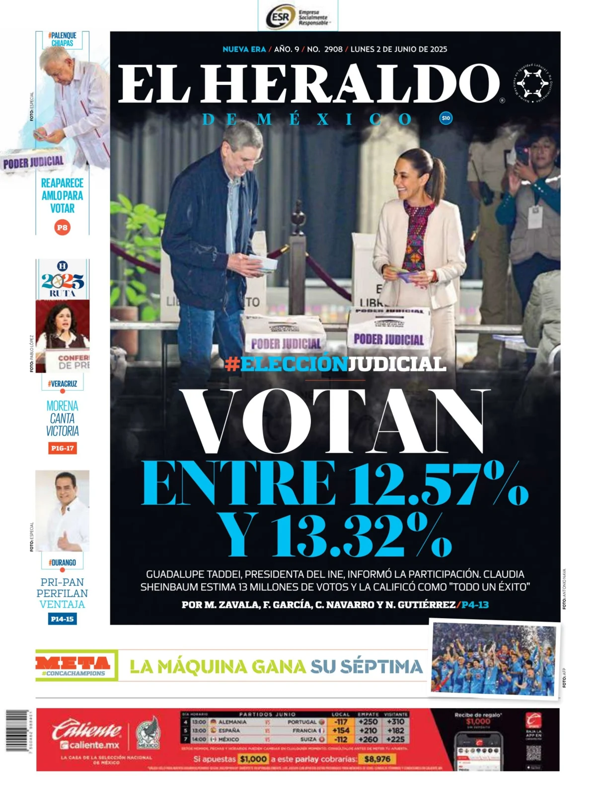 Portada de El Heraldo de Mexico