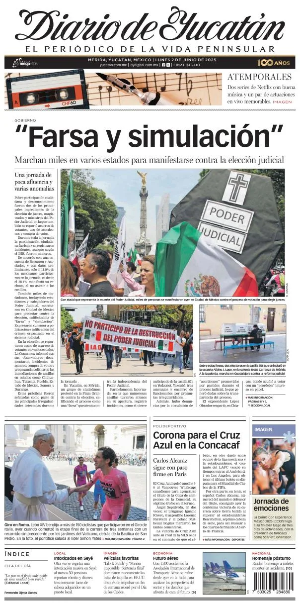 Portada de Diario de Yucatán