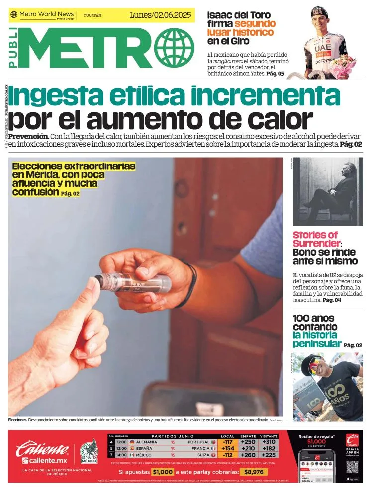 Portada de Publimetro Merida