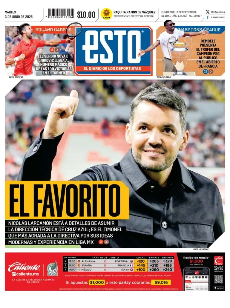 Portada de Esto del martes, 3 de junio de 2025