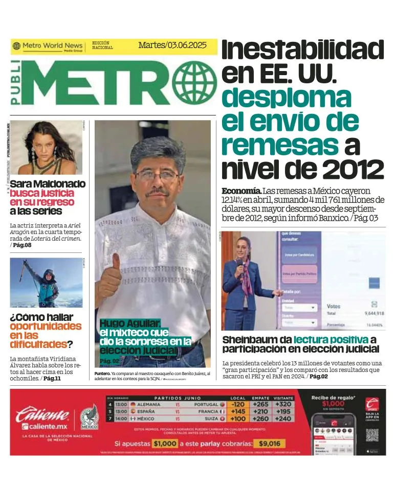 Portada de Publimetro Guadalajara del martes, 3 de junio de 2025