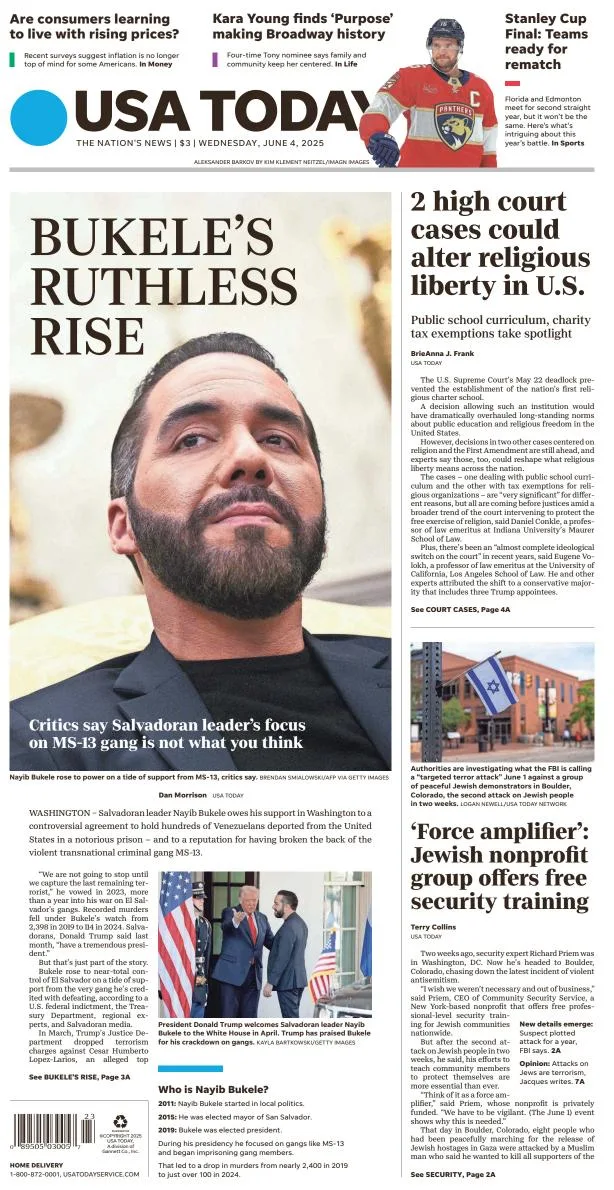 Portada de Usa Today