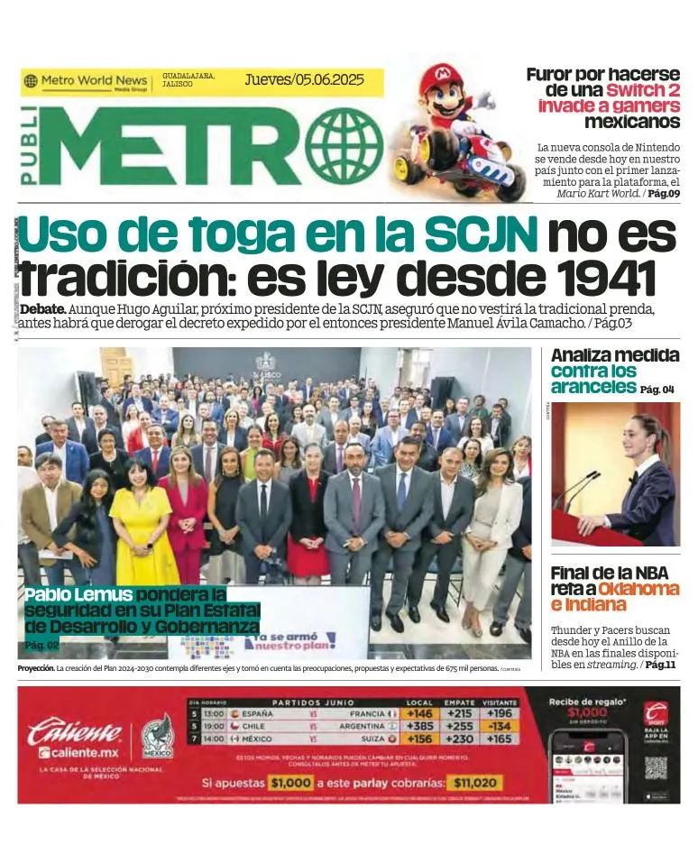Portada de Publimetro Guadalajara