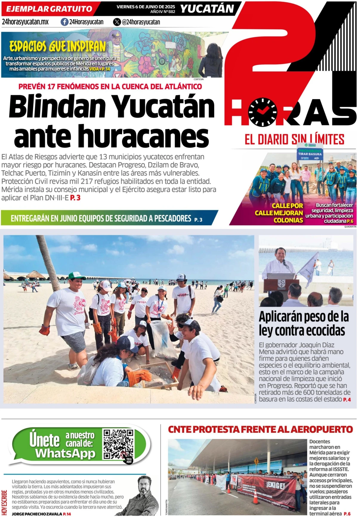 Portada de 24 Horas Yucatan