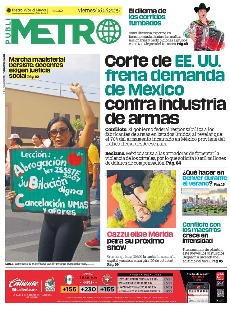 Portada de Publimetro Merida