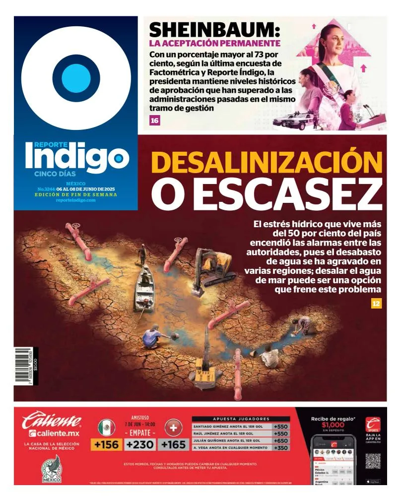 Portada de Reporte Indigo del viernes, 6 de junio de 2025