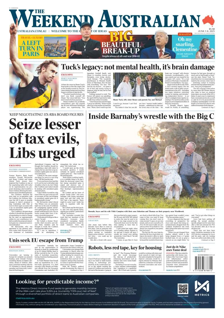 Portada de The Australian