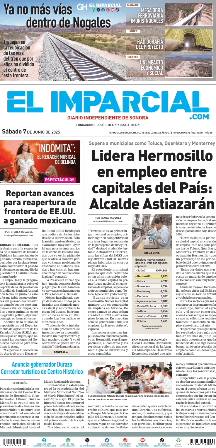 Portada de El Imparcial