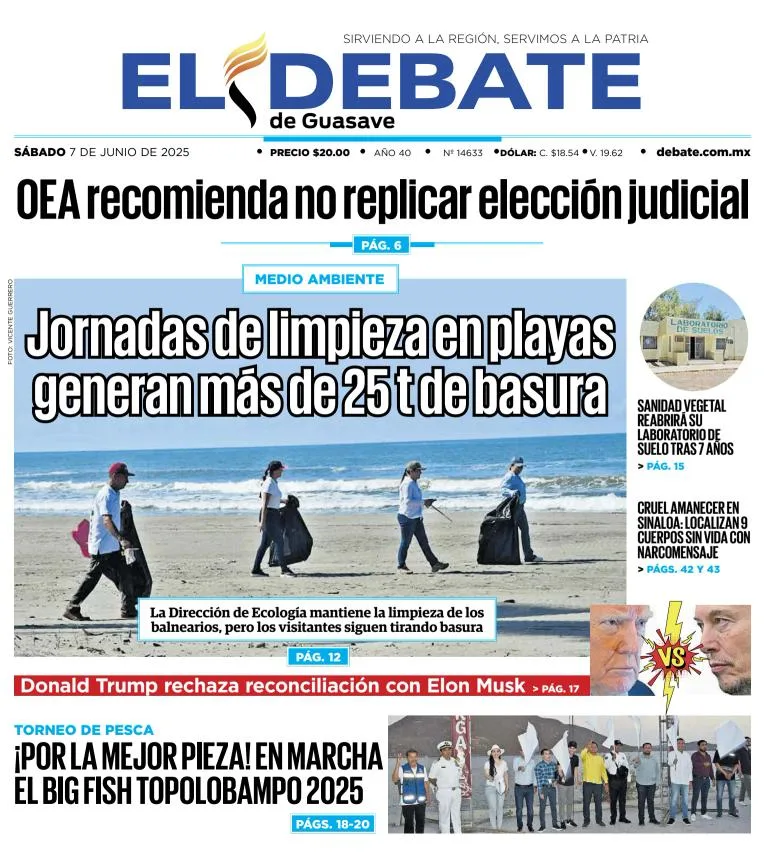 Portada de El Debate de Guasave