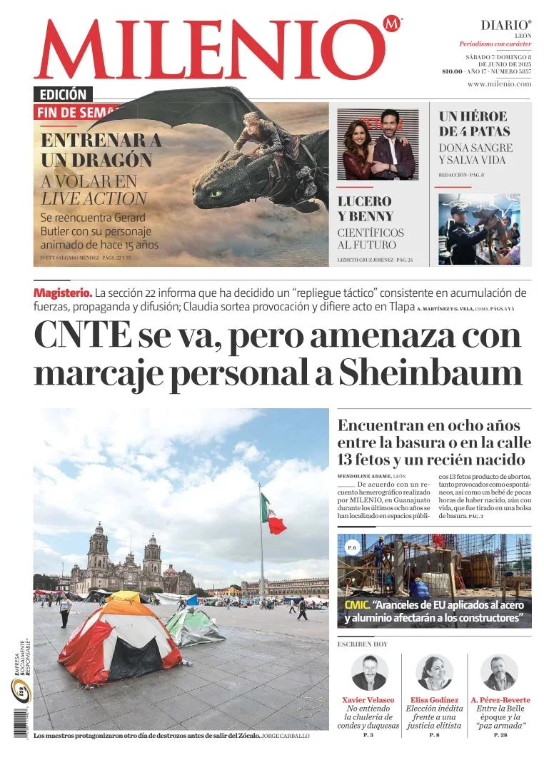 Portada de Milenio Leon del sábado, 7 de junio de 2025