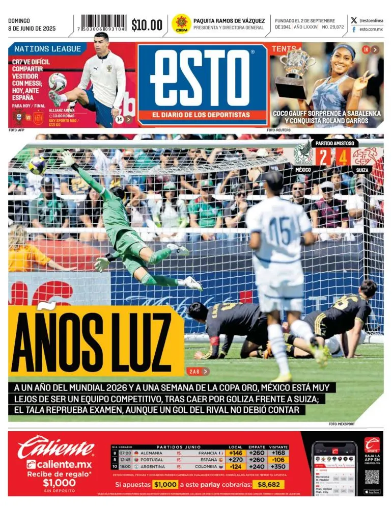 Portada de Esto del domingo, 8 de junio de 2025