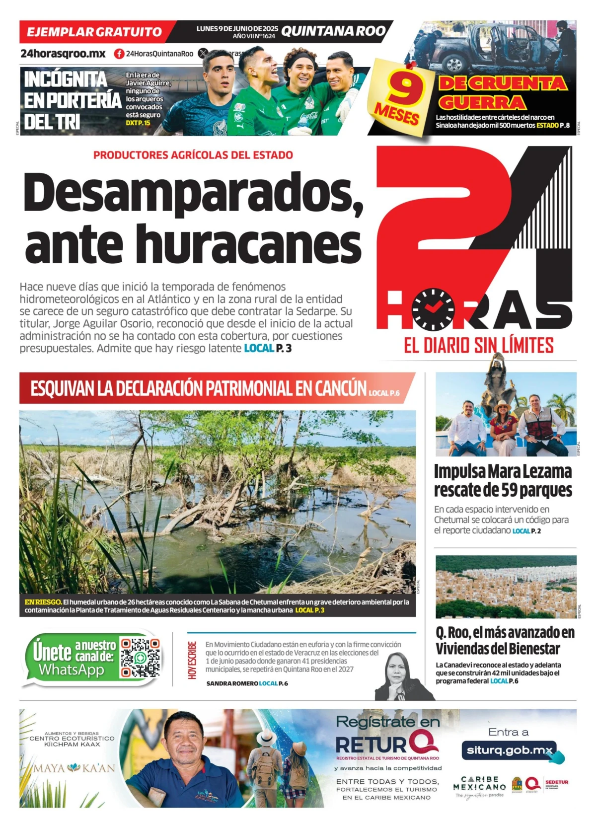 Portada de 24 Horas Quintana Roo