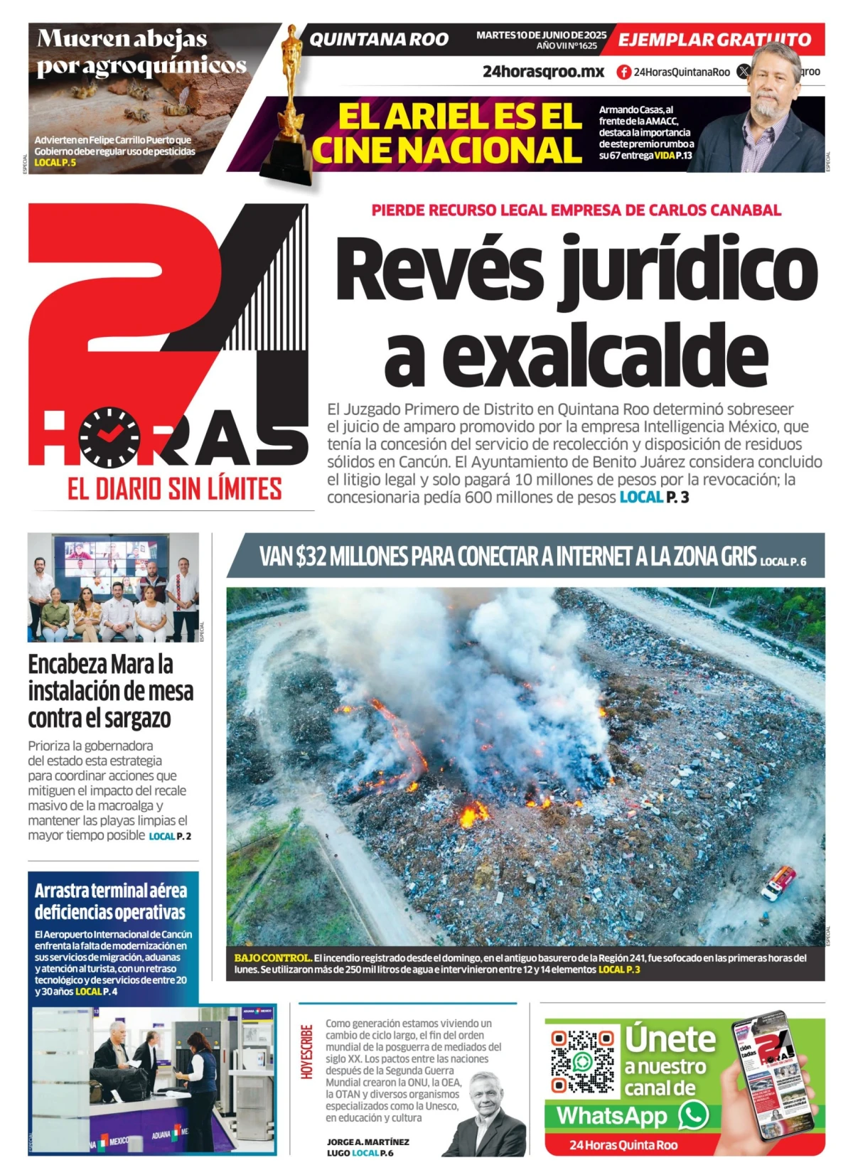 Portada de 24 Horas Quintana Roo