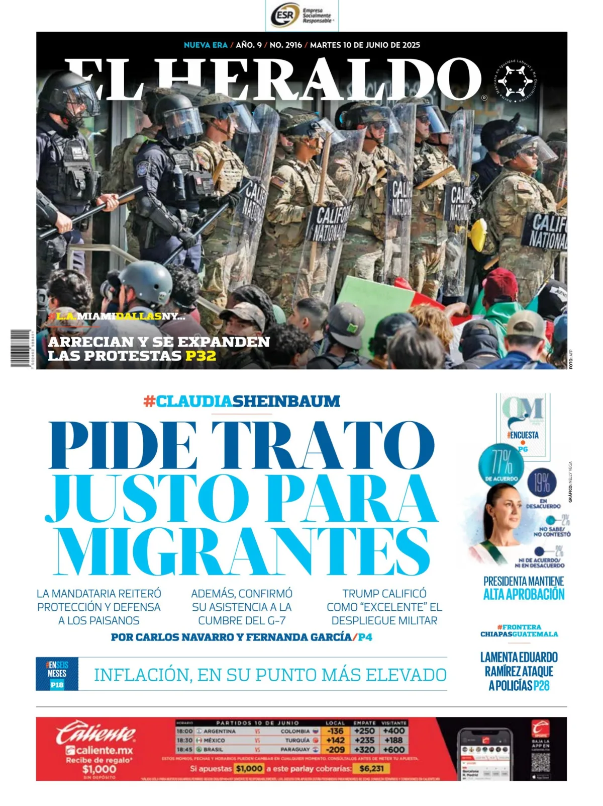 Portada de El Heraldo de Mexico