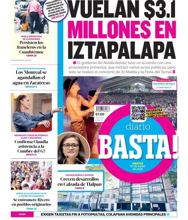 Portada de Basta del martes, 10 de junio de 2025