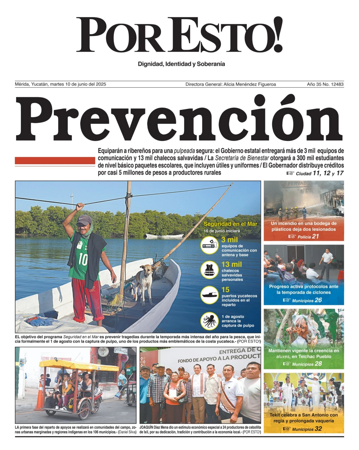 Portada de Por Esto (merida, Yucatan) del martes, 10 de junio de 2025