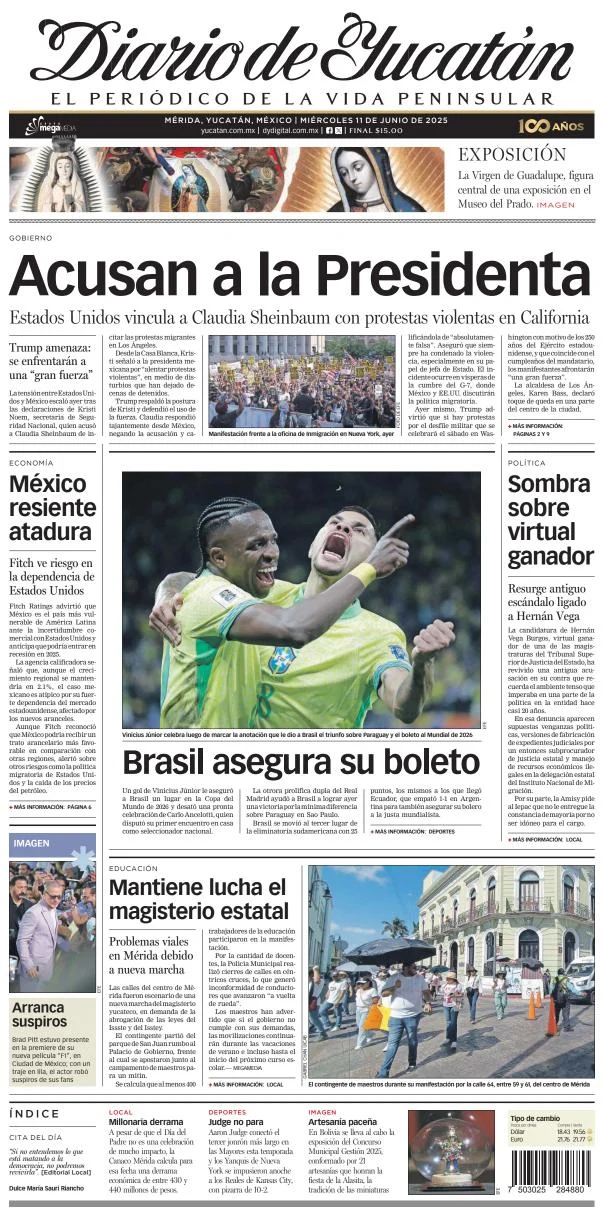 Portada de Diario de Yucatán