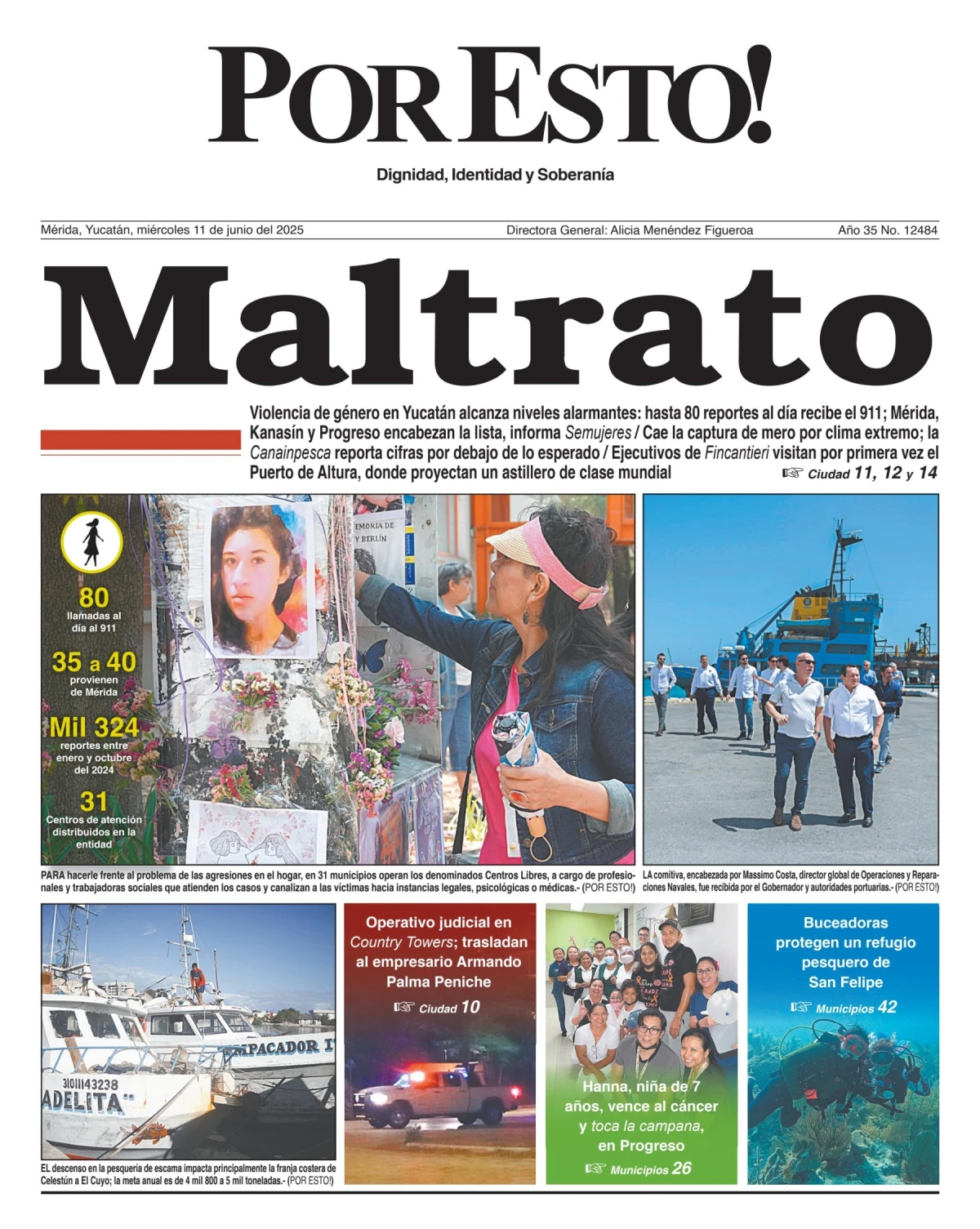 Portada de Por Esto (merida, Yucatan) del miércoles, 11 de junio de 2025