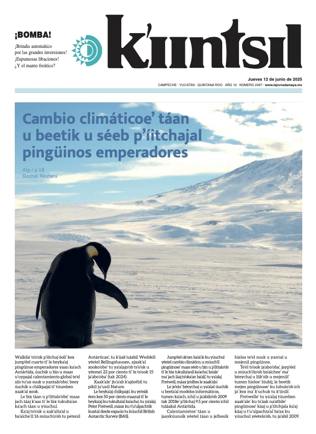Portada de La Jornada - Kiintsil del jueves, 12 de junio de 2025