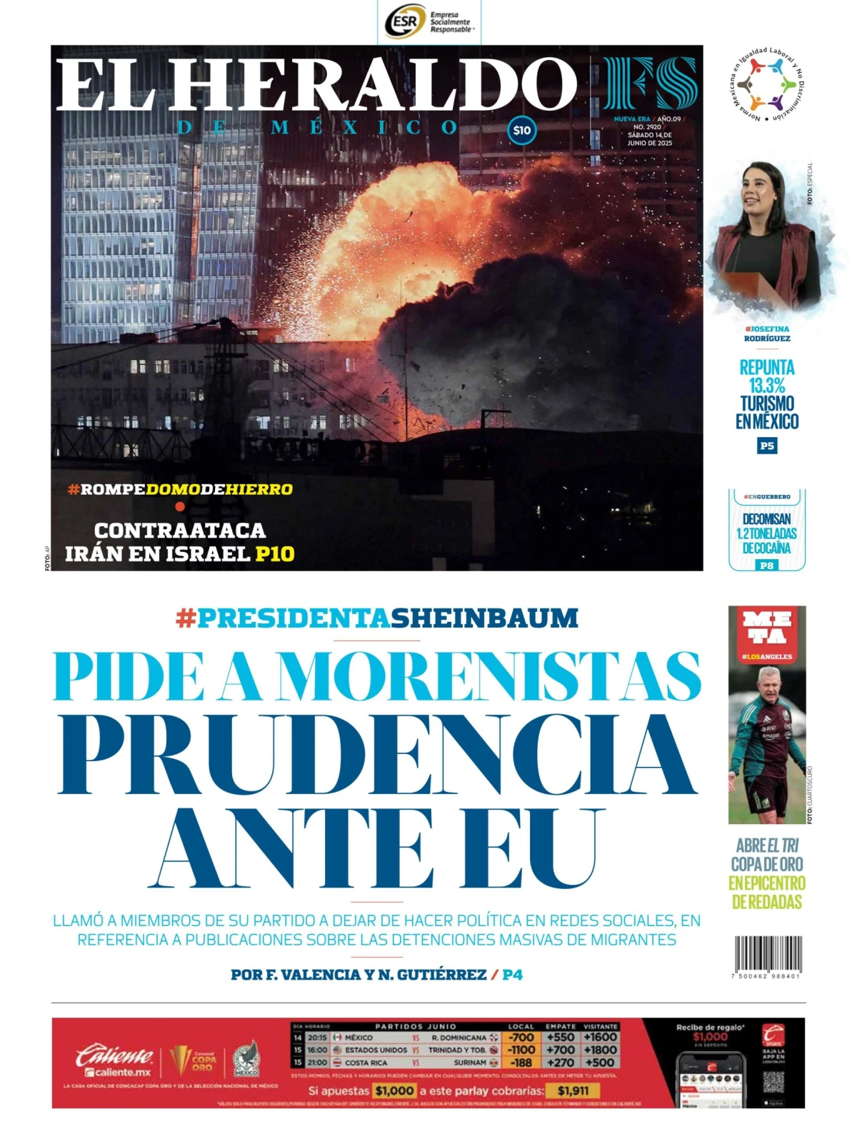 Portada de El Heraldo de Mexico