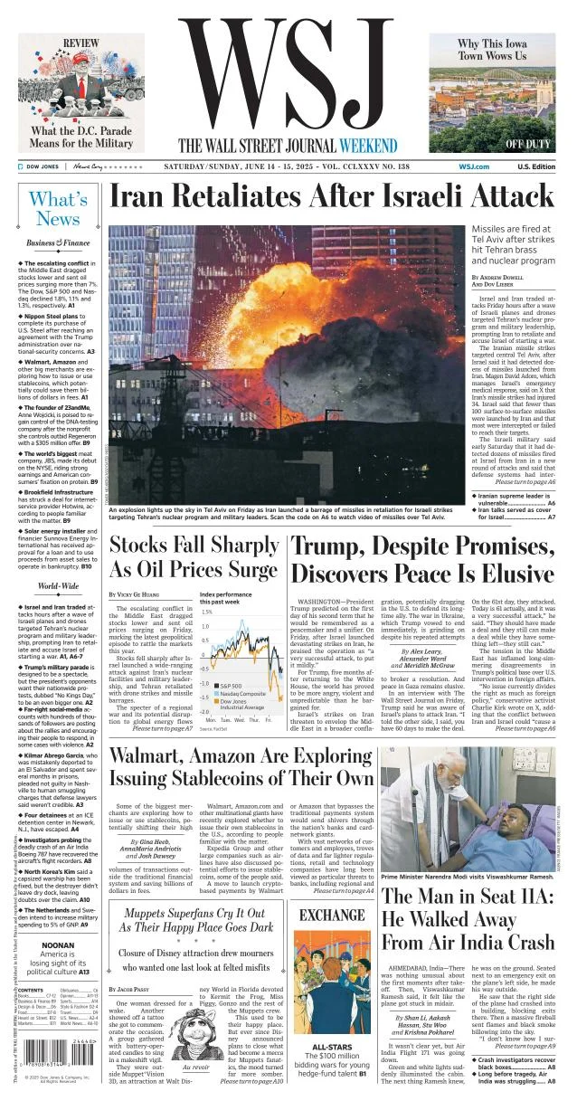 Portada de The Wall Street Journal