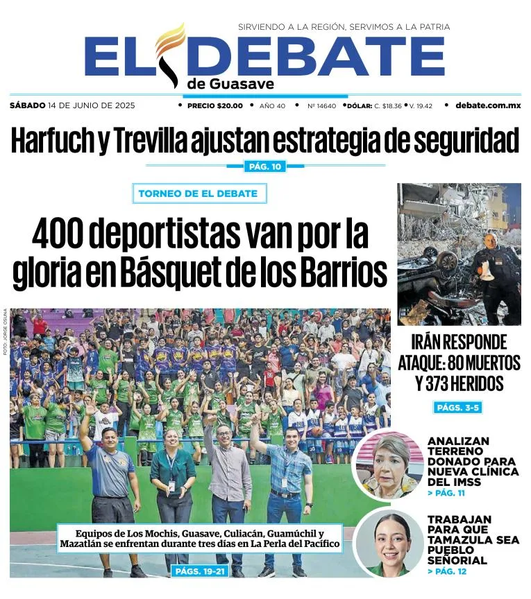 Portada de El Debate de Guasave