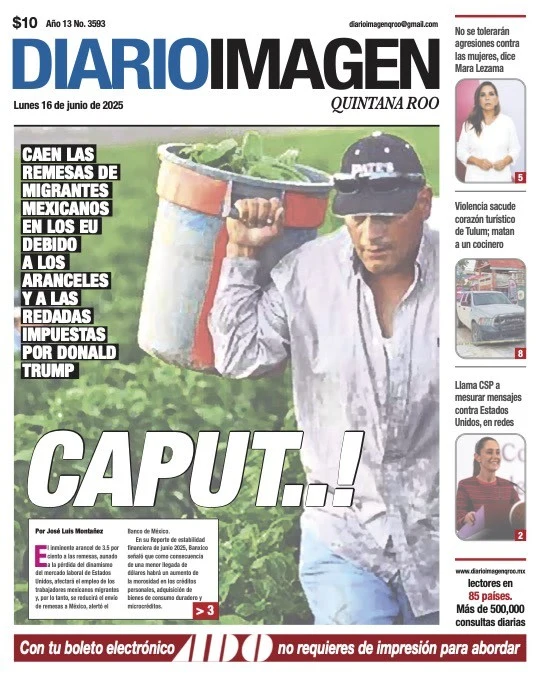 Portada de Diario Imagen Quintana Roo