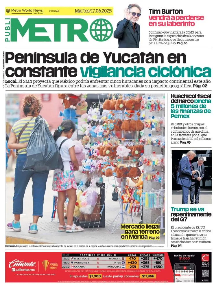 Portada de Publimetro Merida del martes, 17 de junio de 2025