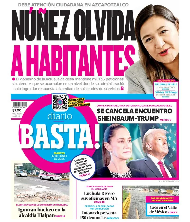 Portada de Basta del martes, 17 de junio de 2025
