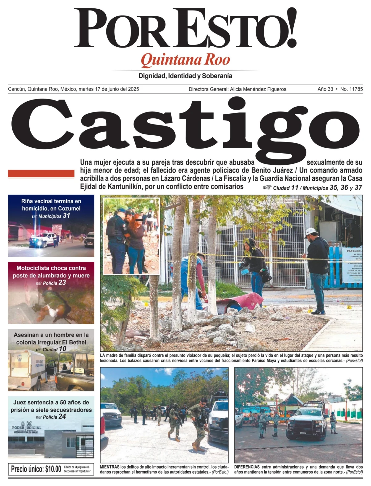 Portada de Por Esto (quintana Roo Cancun) del martes, 17 de junio de 2025