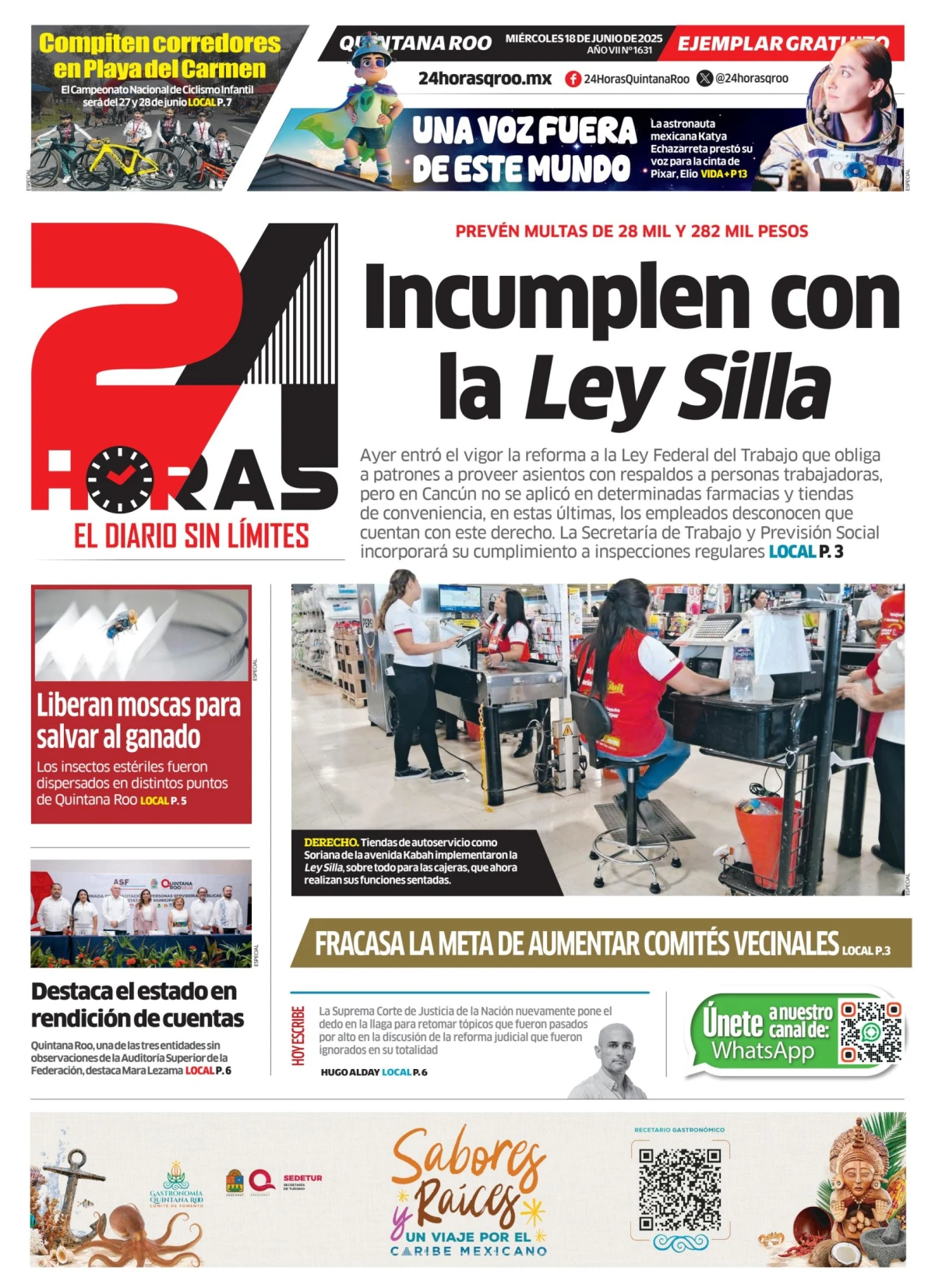 Portada de 24 Horas Quintana Roo