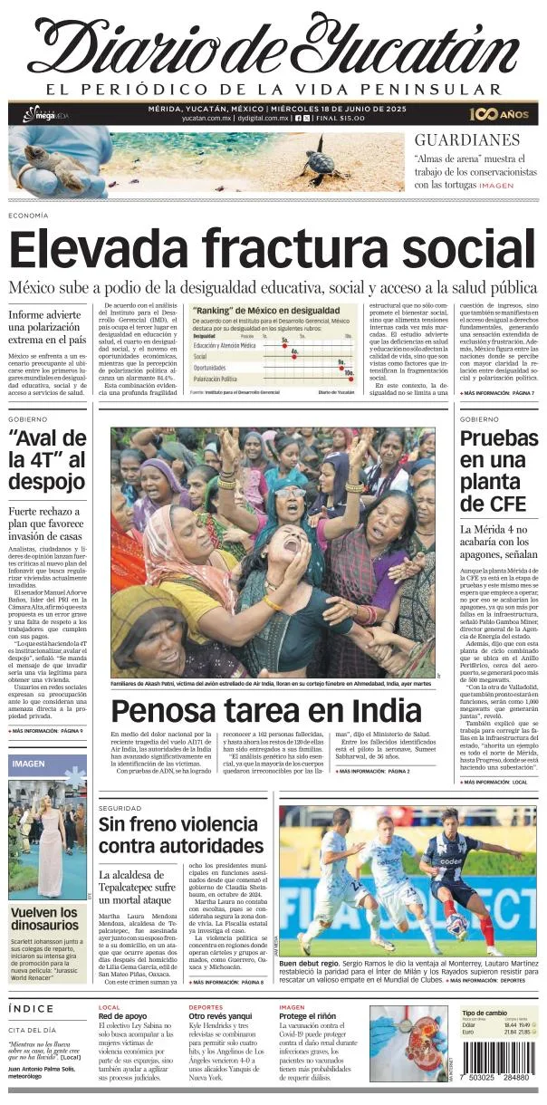 Portada de Diario de Yucatán