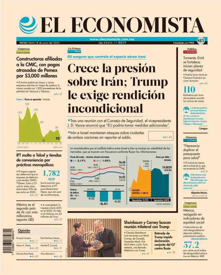 Portada de El Economista