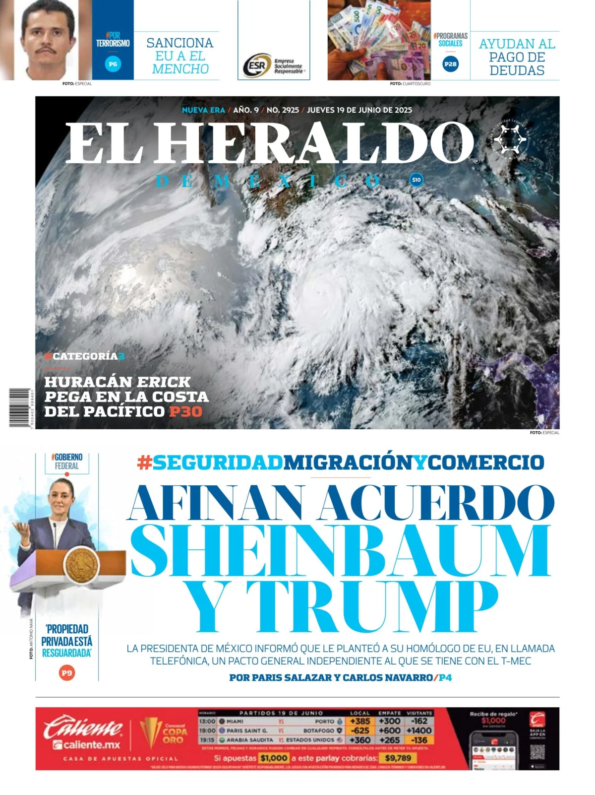 Portada de El Heraldo de Mexico