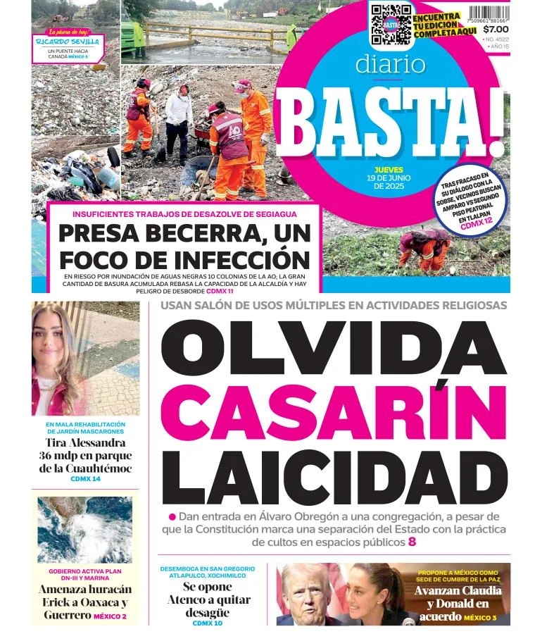 Portada de Basta del jueves, 19 de junio de 2025