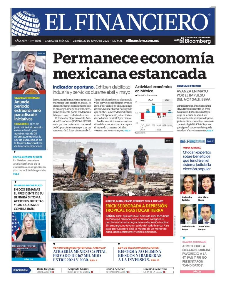 Portada de El Financiero