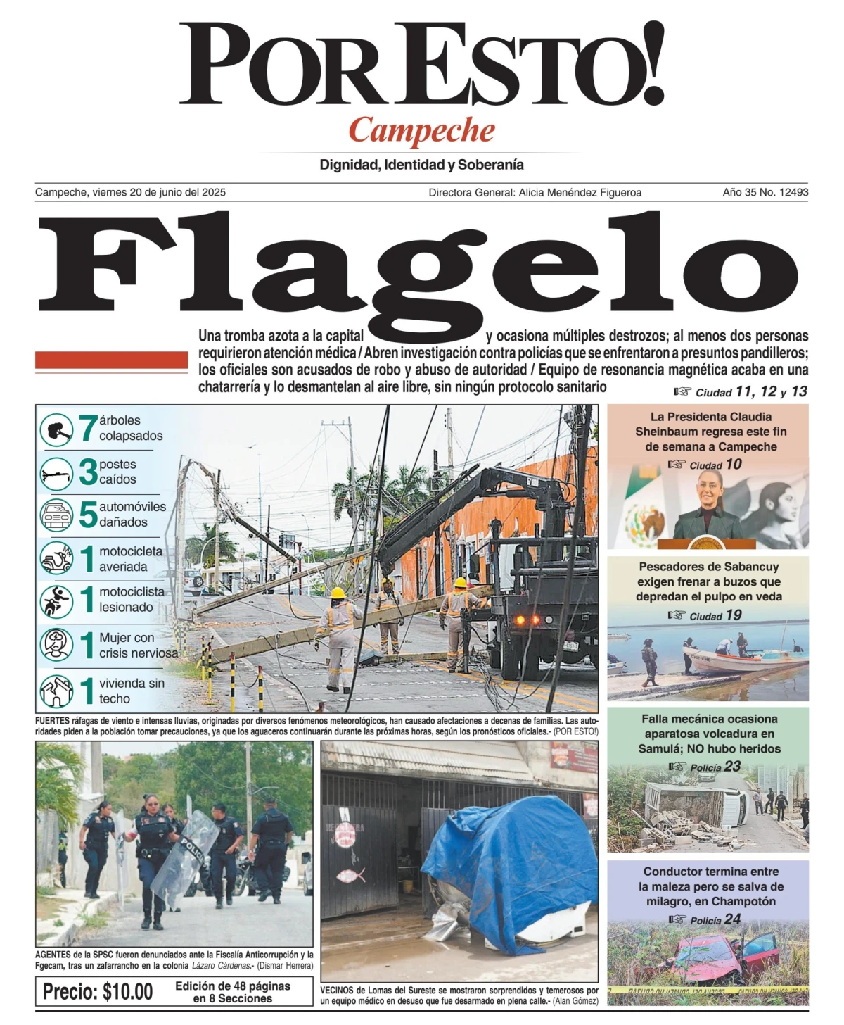 Portada de Por Esto (campeche) del viernes, 20 de junio de 2025
