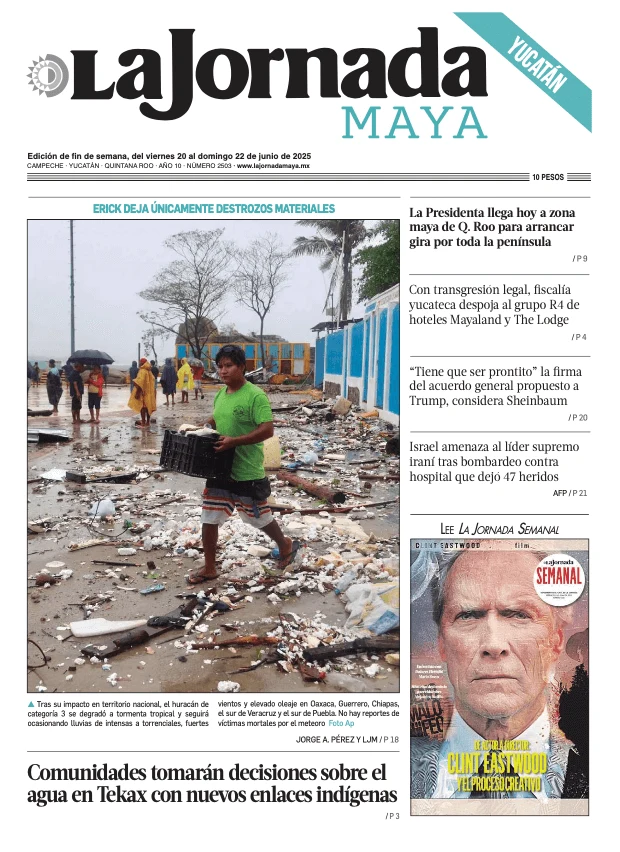 Portada de La Jornada Maya Yucatán del viernes, 20 de junio de 2025