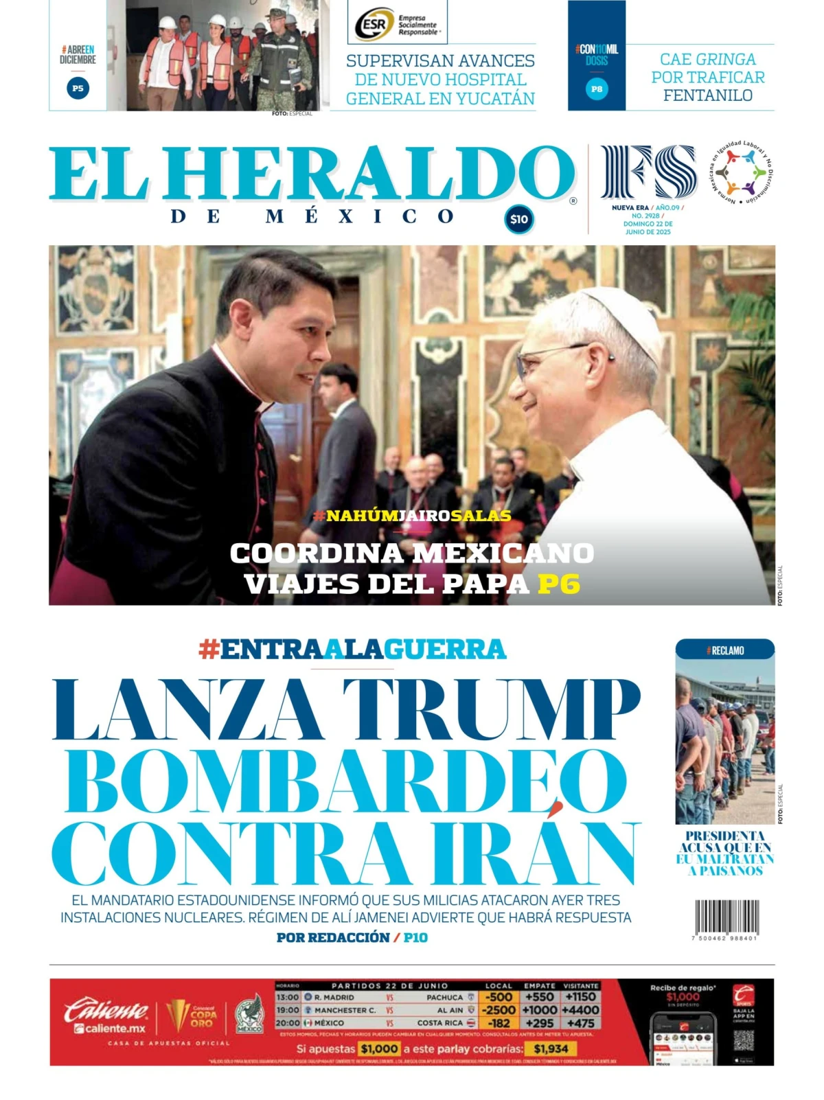 Portada de El Heraldo de Mexico