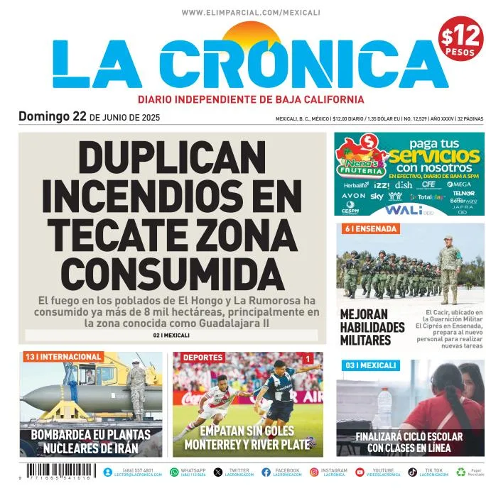 Portada de La Cronica