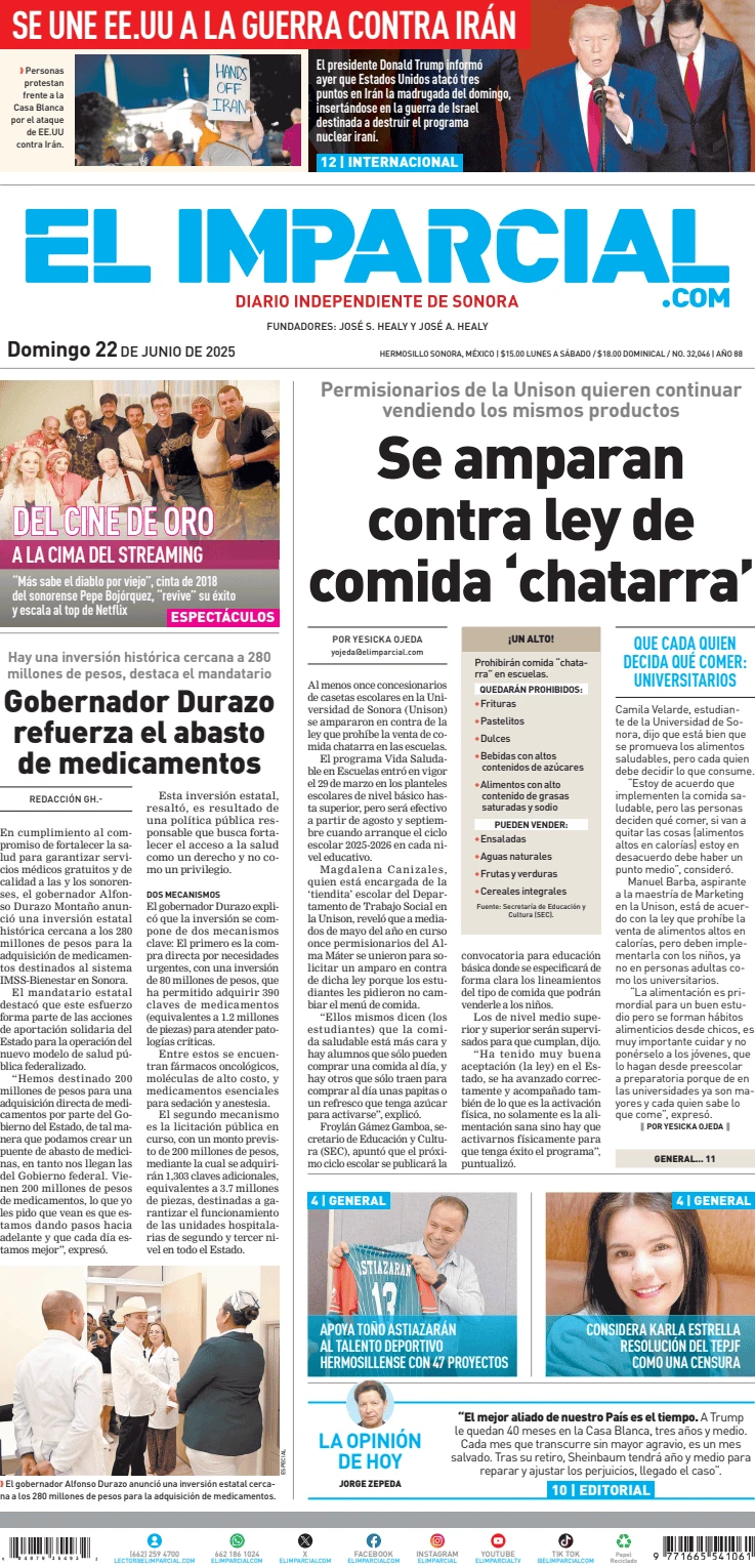 Portada de El Imparcial