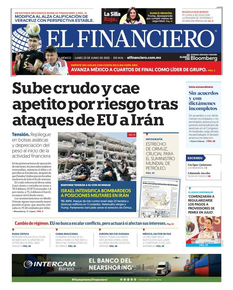 Portada de El Financiero