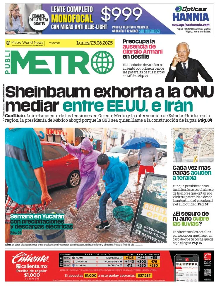 Portada de Publimetro Merida
