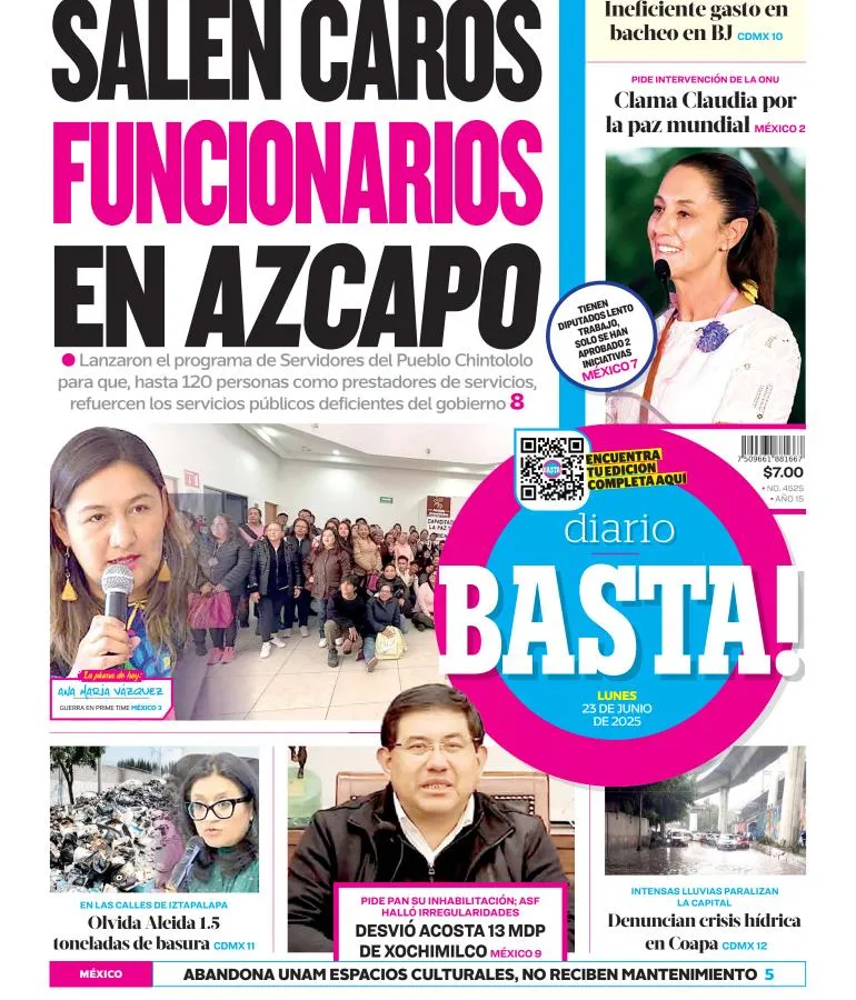 Portada de Basta del lunes, 23 de junio de 2025