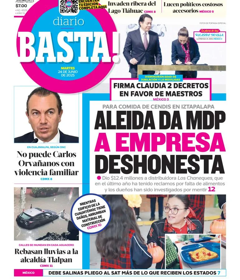 Portada de Basta del martes, 24 de junio de 2025
