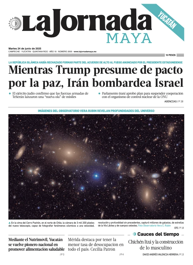 Portada de La Jornada Maya Yucatán del martes, 24 de junio de 2025