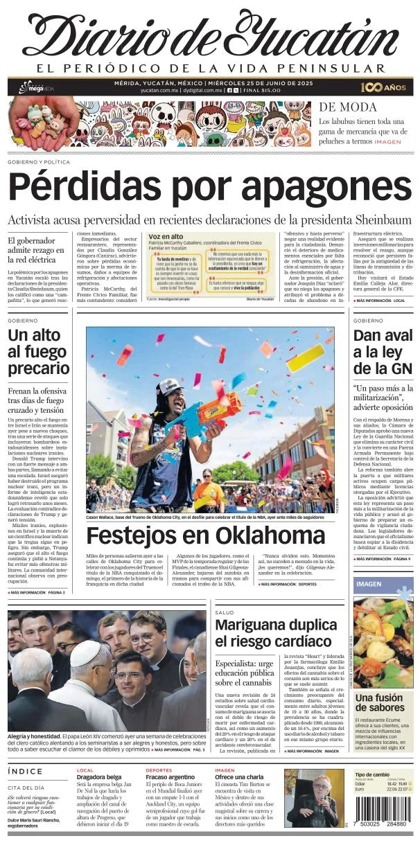Portada de Diario de Yucatán