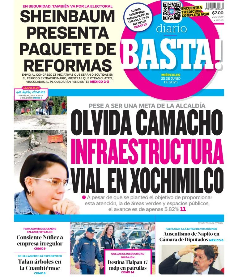 Portada de Basta del miércoles, 25 de junio de 2025