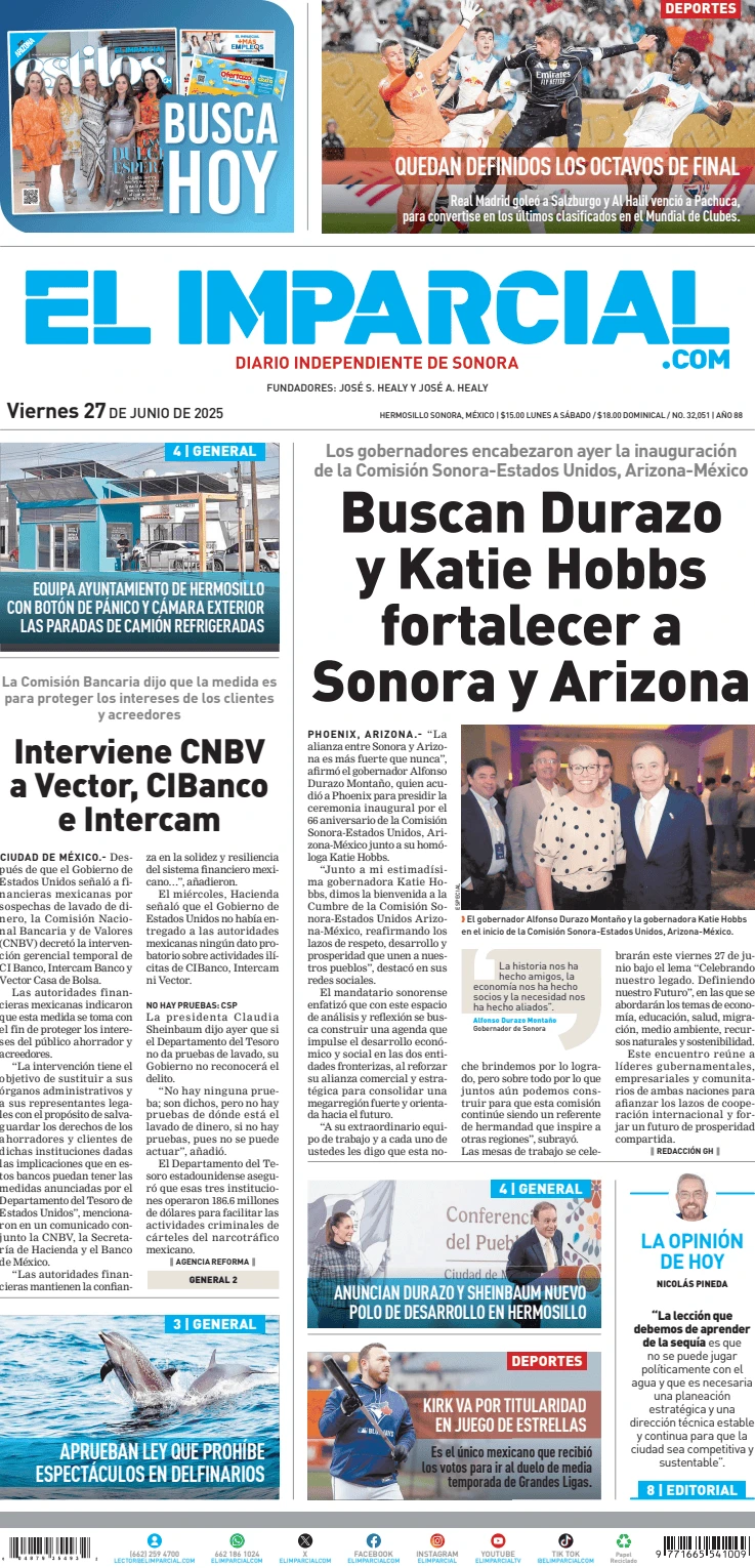 Portada de El Imparcial