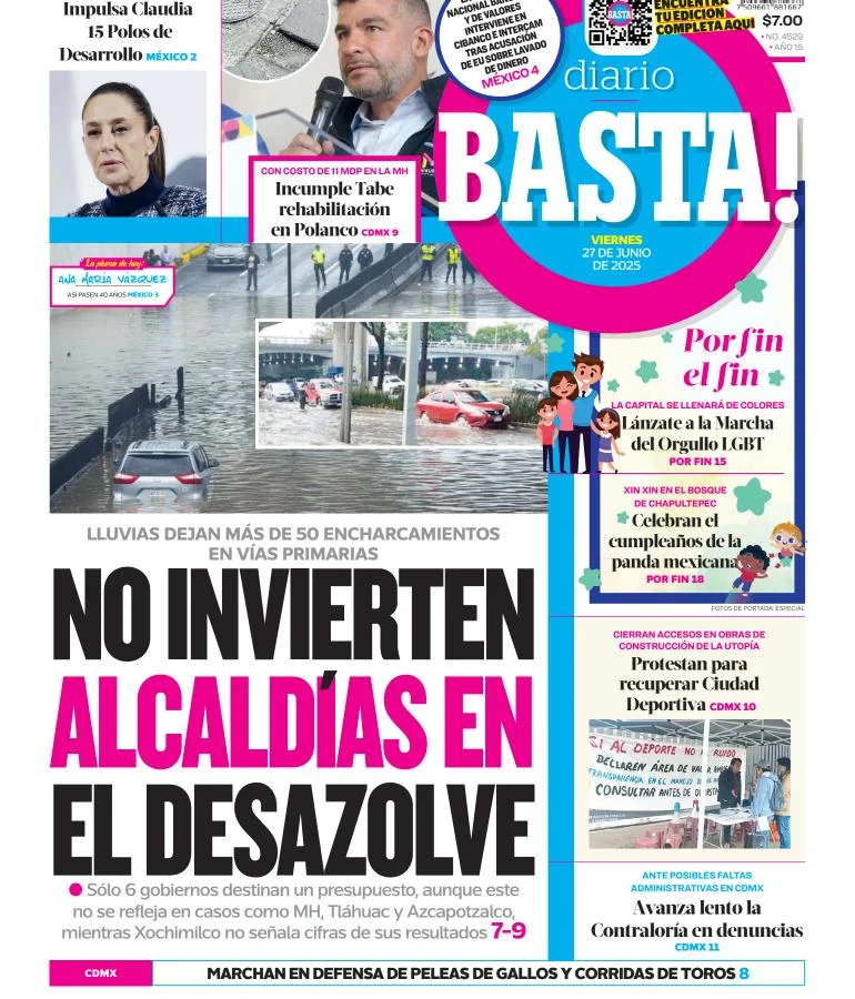 Portada de Basta del 2025-06-27